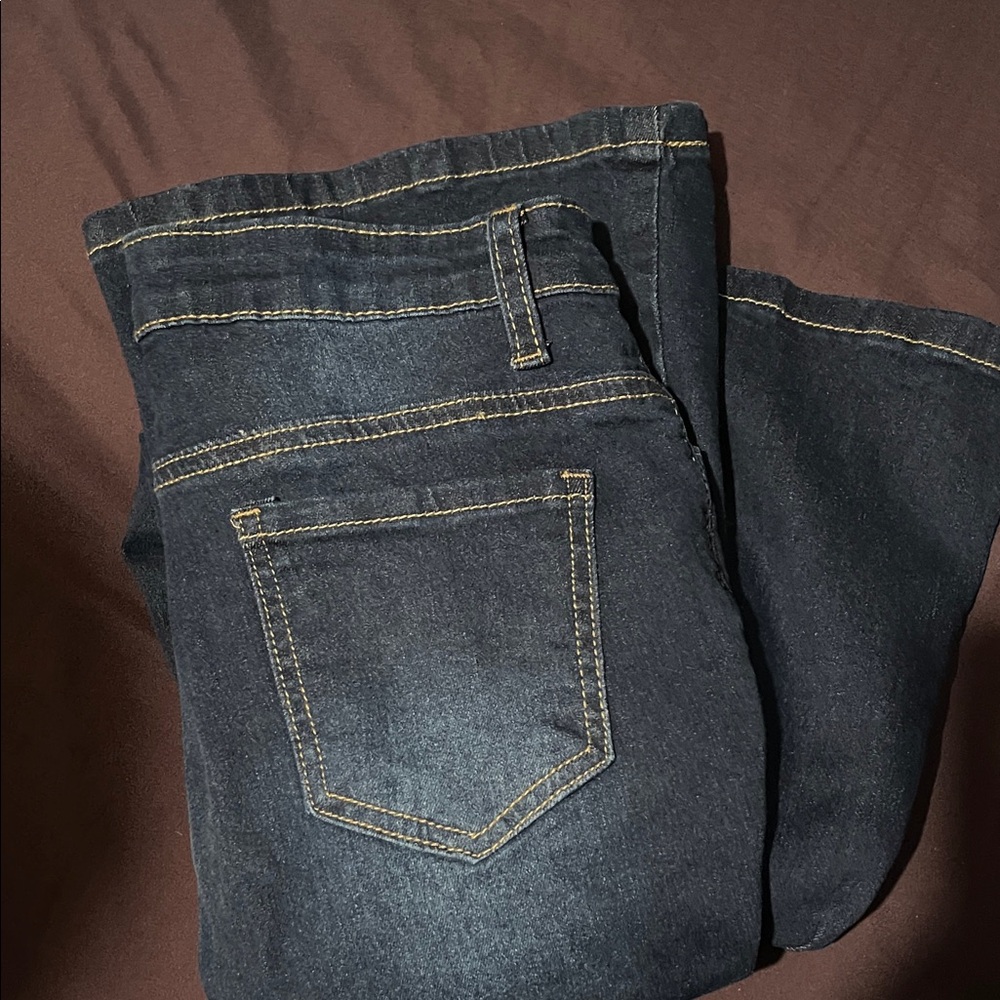 SHEIN Dark Blue Flare & Wide Leg Jeans